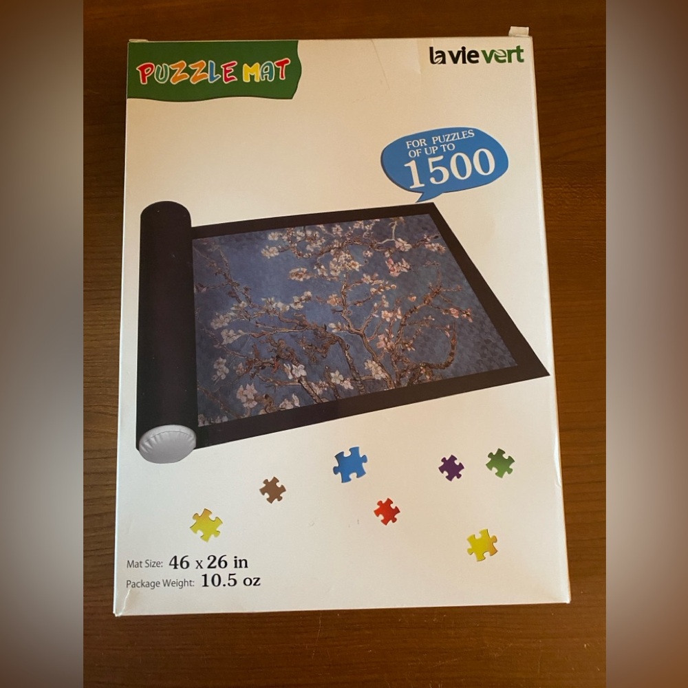 Lavievert - Black Jigsaw Puzzle Roll Mat Puzzle Storage Saver, Up to 1500 Pieces